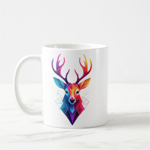 hjort,färgkonst kaffemugg