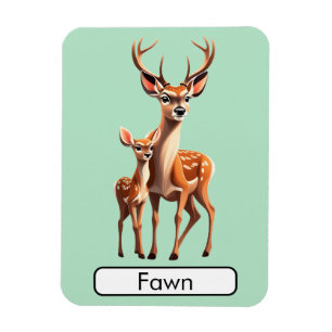 Hjort/ Fawn, Flexible Photo Magnet