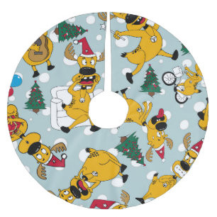 Hjort Festive: juldesign Mönster Julgransmatta Borstad Polyester