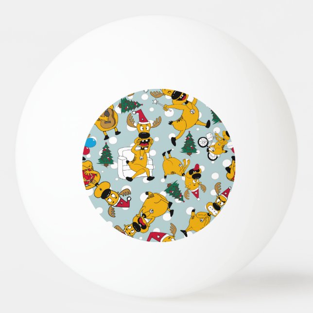 Hjort Festive: juldesign Mönster Pingisboll (Framsidan)