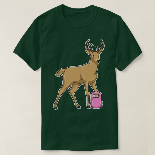 Hjort Fitness Dumbbell T Shirt (Design framsida)
