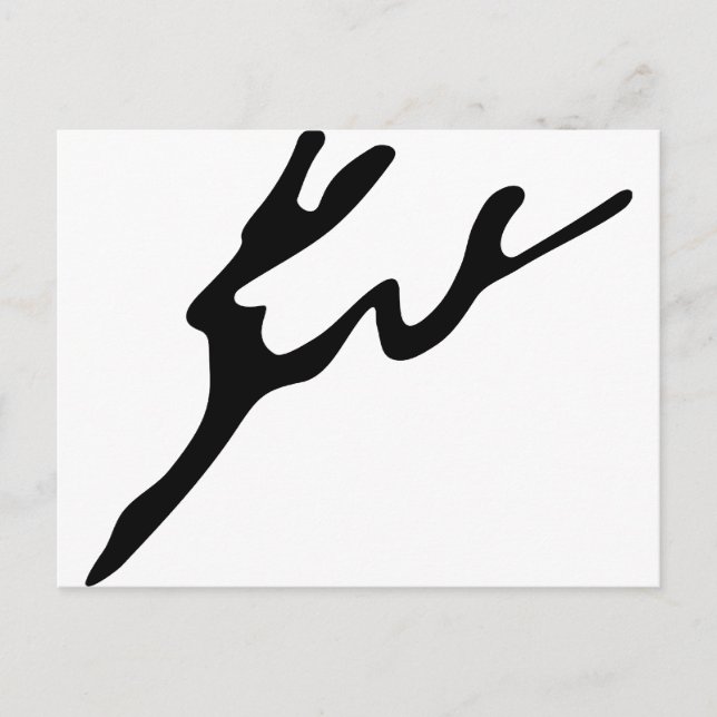 Hjort för abstrakt vykort (Framsida)