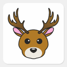 Hjort för akut Tecknad Fyrkantigt Klistermärke