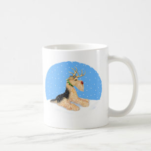 Hjort för dal för AiredaleTerrierjul Kaffemugg