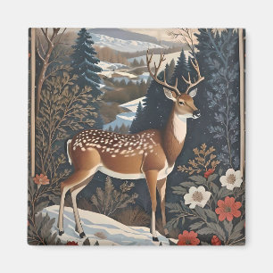 Hjort för elegant Vinter - naturdesign Magnet
