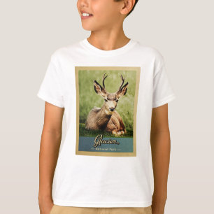 Hjort för glaciärnationalparkvintage resor t shirt