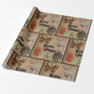 Hjort för Rustic Vintage Presentpapper