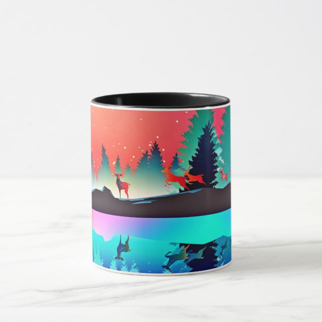 Hjort Forest aurora Borealis Mugg (Center)