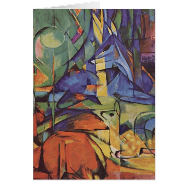 Hjort - Franz Marc Hälsningskort (Framsidan)
