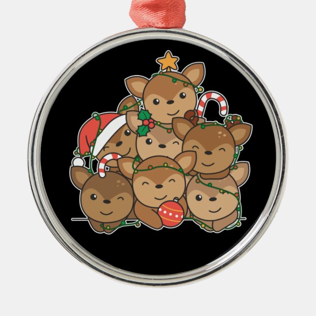 Hjort Funny Animal jul Ceramic Julgransprydnad Metall (Framsidan)