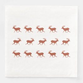 Hjort Gående Festlig Mönster  Pappersservett