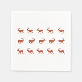 Hjort gående festliga mönster  pappersservett