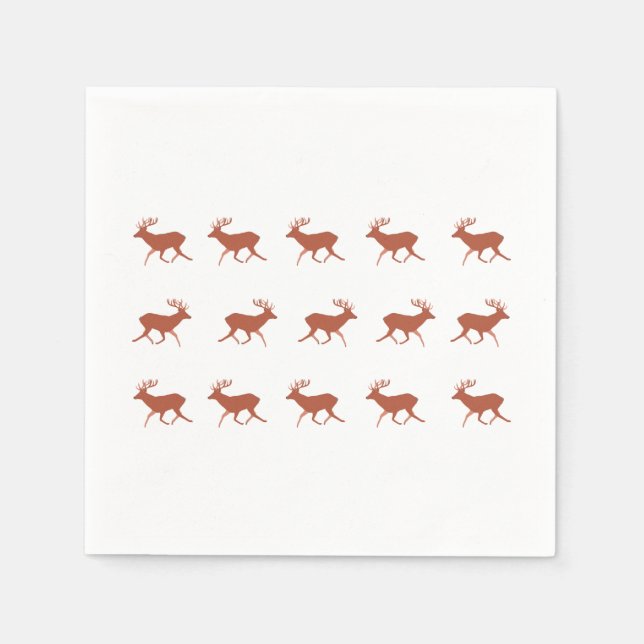 Hjort Går Festlig Mönster  Pappersservett (Framsidan)