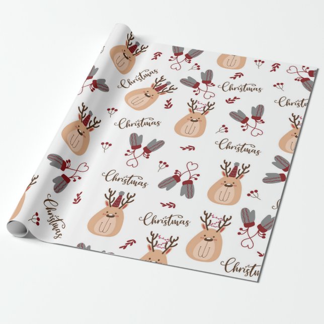 Hjort Gifts Julklapp Wrapping Papper Presentpapper (Utrullad)