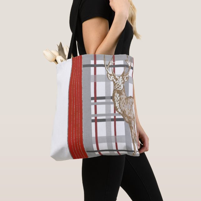 Hjort God jul Kvinnors Tote bags Tygkasse (Närbild)