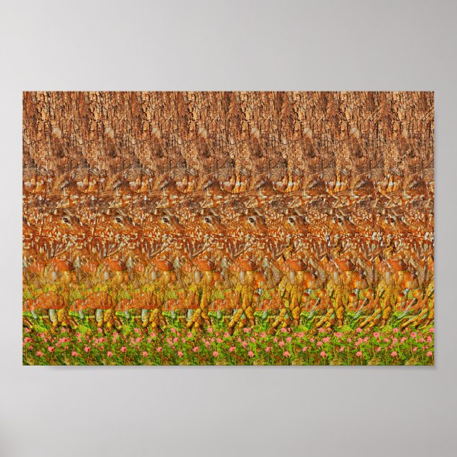 Hjort - Gömt 3D-utskrift Poster (Framsidan)