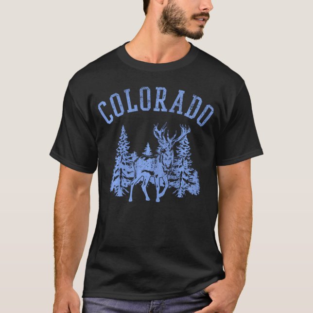 Hjort Grått Colorado Swea T Shirt (Framsida)