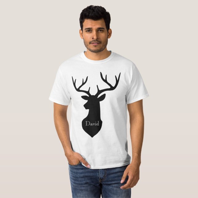 Hjort Head Buck T Shirt (Hel framsida)