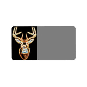 Hjort Head Energy Spirit-design Adressetikett