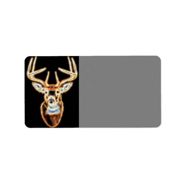 Hjort Head Energy Spirit-design Adressetikett (Framsidan)