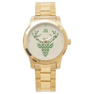 Hjort Head Hunter Julafton Gift Personlig Initiale Armbandsur