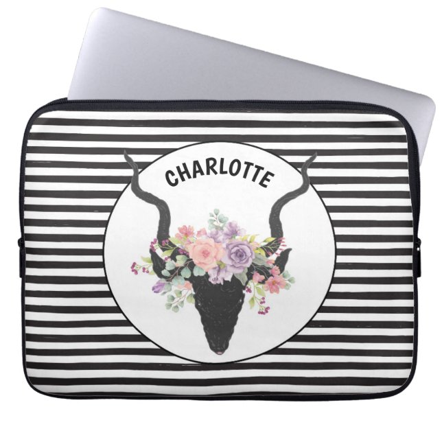 Hjort head och ro personlig laptop fodral (Framsidan)