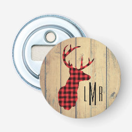 Hjort Head - Rustic Red Play Monogram Flasköppnare