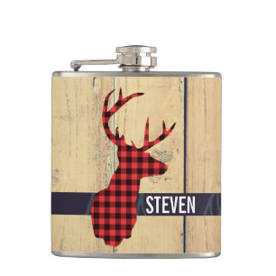 Hjort Head with Antlers - Rustic Red Play Fickplunta