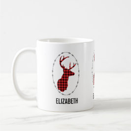 Hjort Head with Antlers - Rustic Red Play Kaffemugg