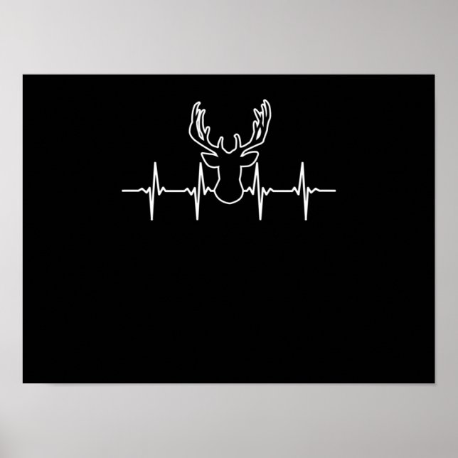 Hjort Heartslag Hunter Hunt Älskare Gr Poster (Framsidan)