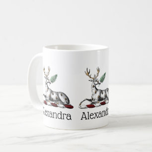 Hjort Hjort med Fern Heraldisk Kam Emblem Kaffemugg