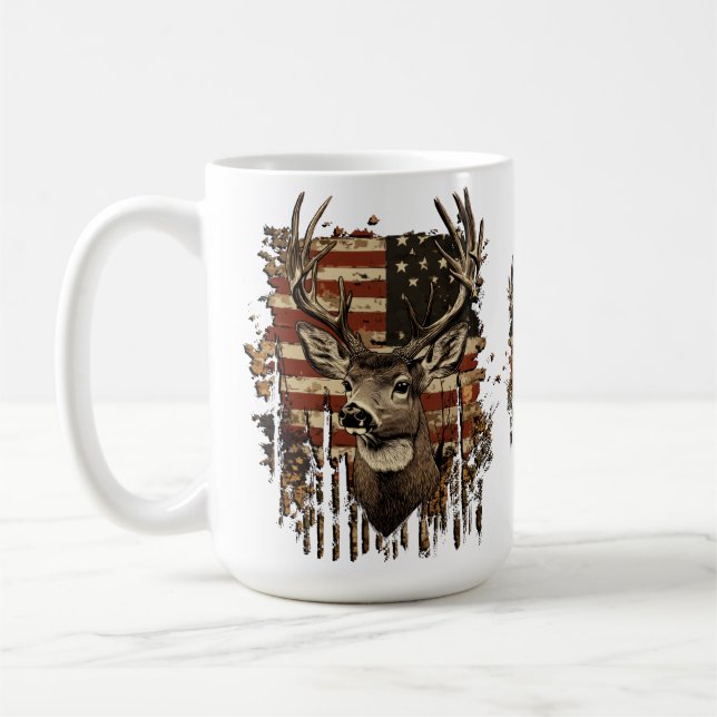 Hjort, Hjort säsong USA Flagga Kaffemugg (Vänster)