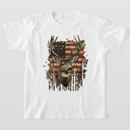 Hjort, hjortjakt USA-flagga T Shirt