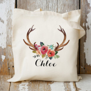 hjort horn Blommigt bridesmaid,Wedding Favor Tygkasse