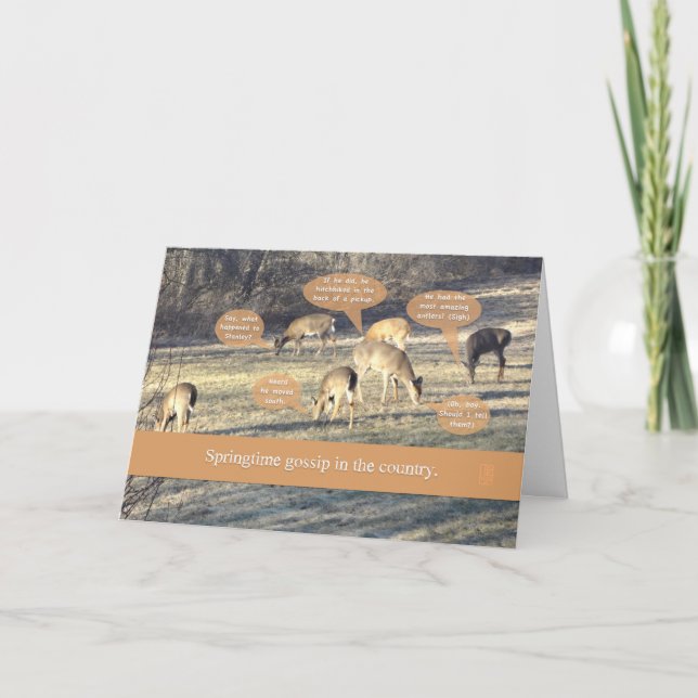 Hjort Humor tänker på dig Kort (Framsida)