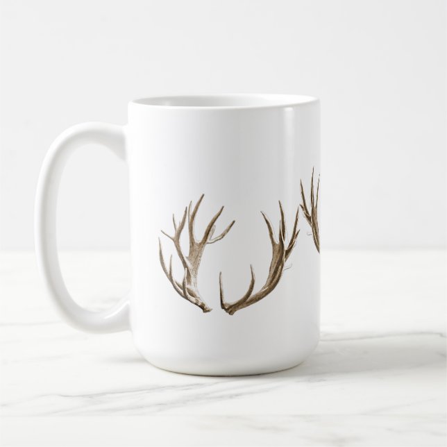 Hjort Hunter Antlers Coffee Mugg (Vänster)