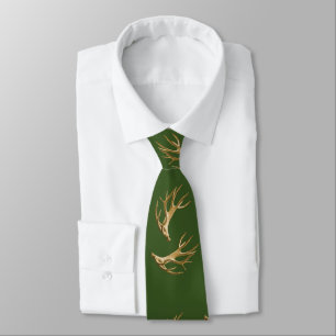 Hjort Hunter Antlers Forest Grönt Slips