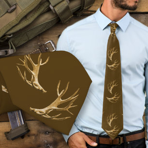Hjort Hunter Antlers Mörk Brown Slips