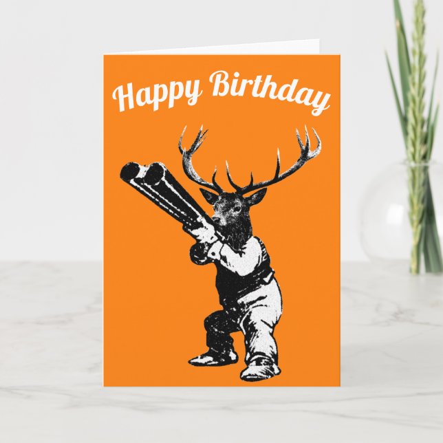 Hjort Hunter Birthday Card Kort (Framsida)