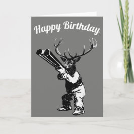 Hjort Hunter Birthday Card Kort
