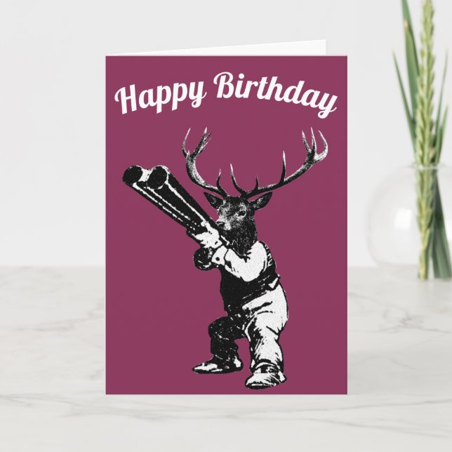 Hjort Hunter Birthday Card Kort (Framsida)
