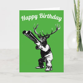 Hjort Hunter Birthday Card Kort