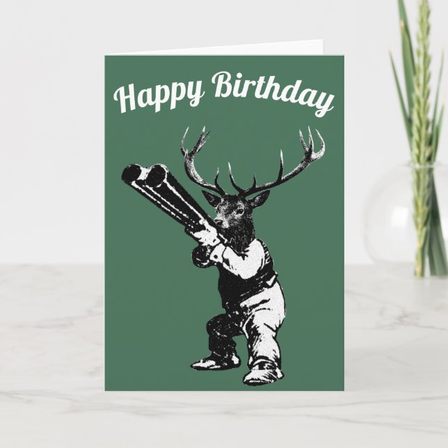 Hjort Hunter Birthday Card Kort (Framsida)