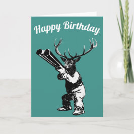Hjort Hunter Birthday Card Kort