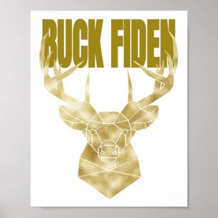 Hjort Hunter Buck Fiden Policy Anti-BIden Wall H Poster