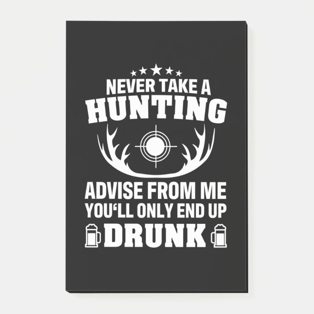 Hjort Hunter Drinking Post-it Block (Framsida)