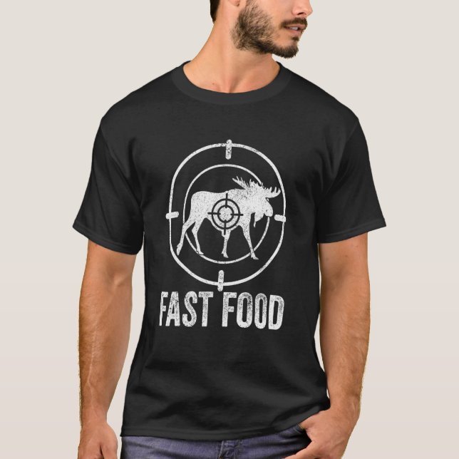 Hjort Hunter Fast Food 3 T Shirt (Framsida)