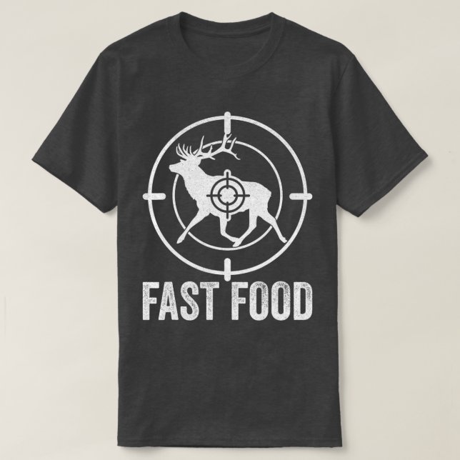 Hjort Hunter Fast Food T Shirt (Design framsida)