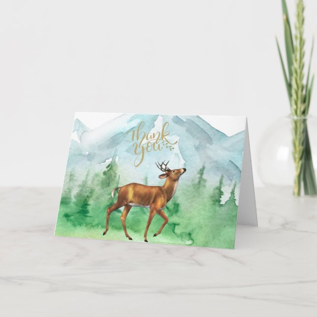 Hjort Hunter Forest Mountain Tack Kort (Framsida)