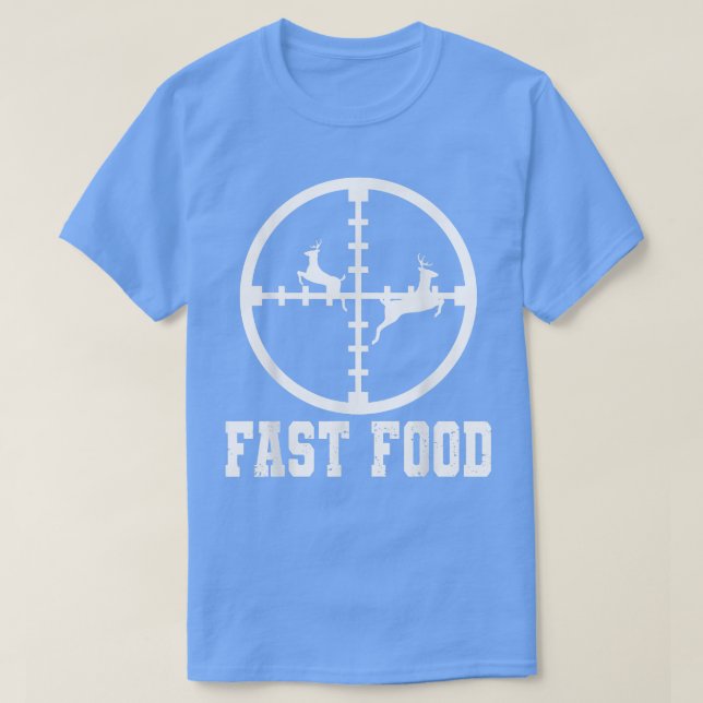 Hjort Hunter Funny Fast Food Hunting Tee Gift (Design framsida)